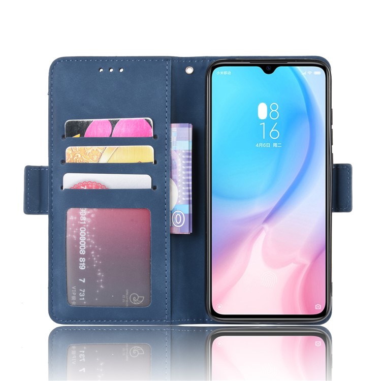 Wallet Leather Stand Phone Casing with Multiple Card Slots for Xiaomi Mi 9 - Blue-7