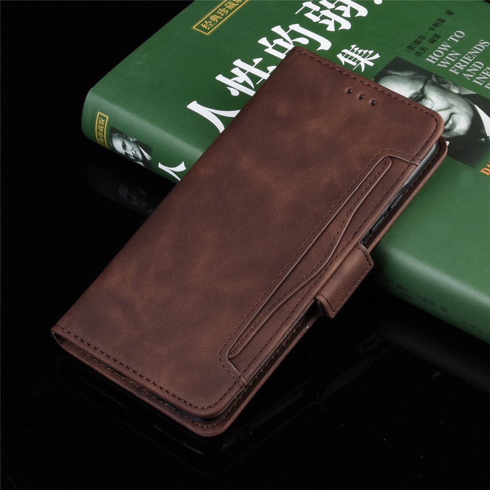Wallet Leather Stand Phone Casing with Multiple Card Slots for Xiaomi Mi 9 - Brown-9