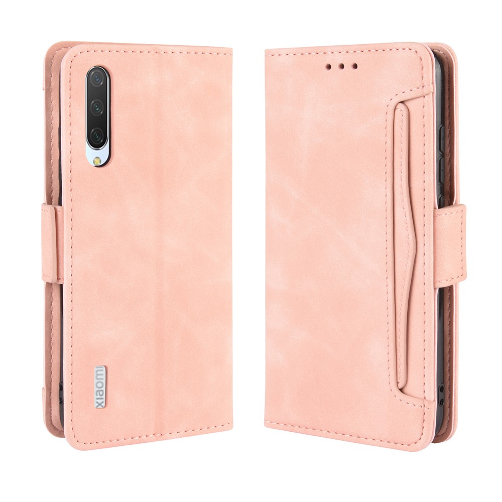 Wallet Stand Leather Phone Casing with Multiple Card Slots for Xiaomi Mi CC9e/Mi A3 - Pink-2