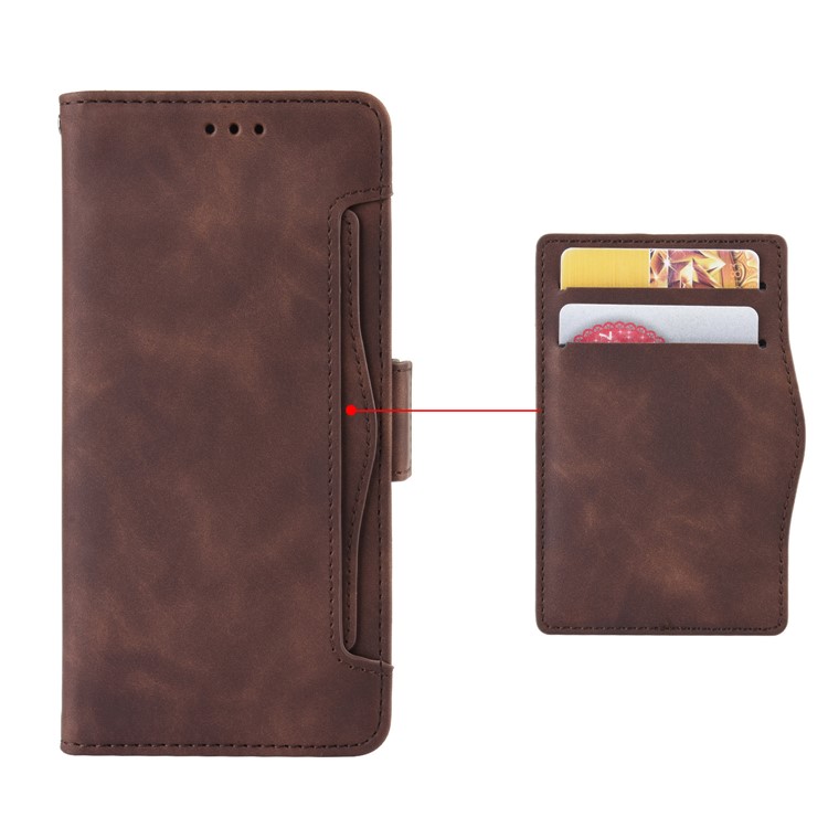 Wallet Stand Leather Phone Casing with Multiple Card Slots for Xiaomi Mi CC9e/Mi A3 - Brown-3
