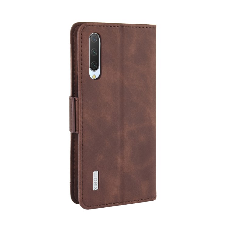Wallet Stand Leather Phone Casing with Multiple Card Slots for Xiaomi Mi CC9e/Mi A3 - Brown-5