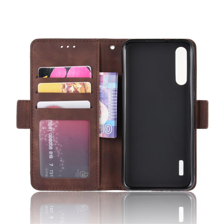Wallet Stand Leather Phone Casing with Multiple Card Slots for Xiaomi Mi CC9e/Mi A3 - Brown-6