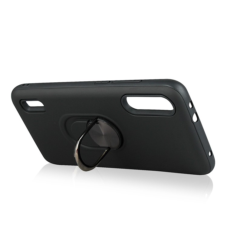 Detachable PC + TPU Hybrid Case with Finger Ring Kickstand for Xiaomi Mi CC9e / Mi A3 - Black-4