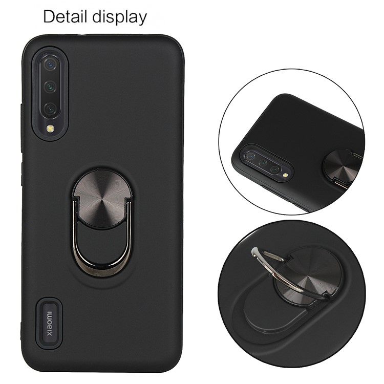 Detachable PC + TPU Hybrid Case with Finger Ring Kickstand for Xiaomi Mi CC9e / Mi A3 - Black-5