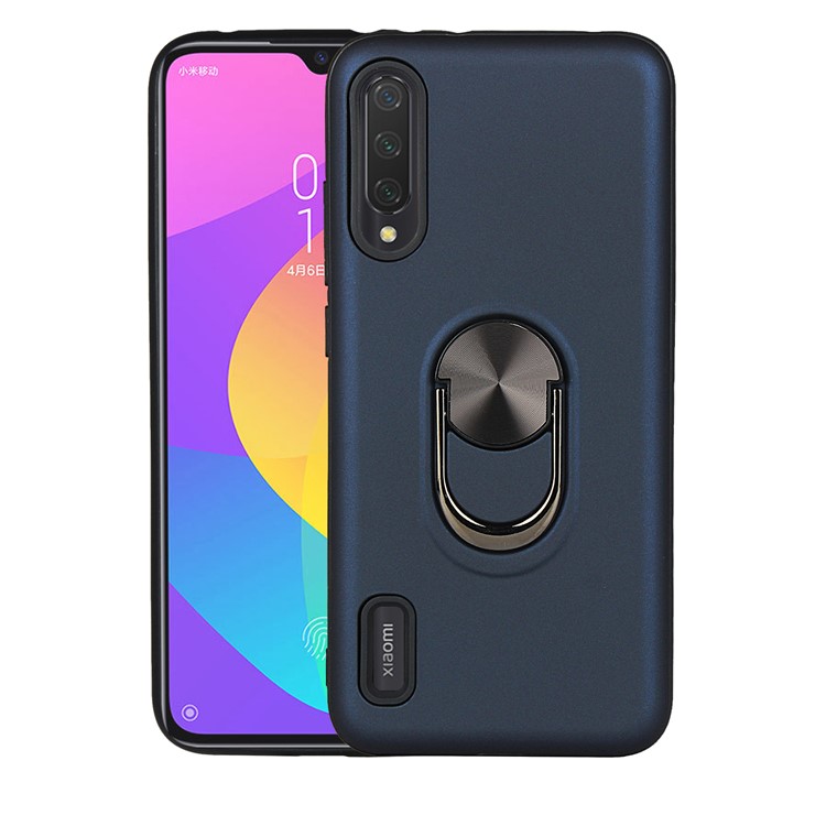 Detachable PC + TPU Hybrid Case with Finger Ring Kickstand for Xiaomi Mi CC9e / Mi A3 - Blue-1