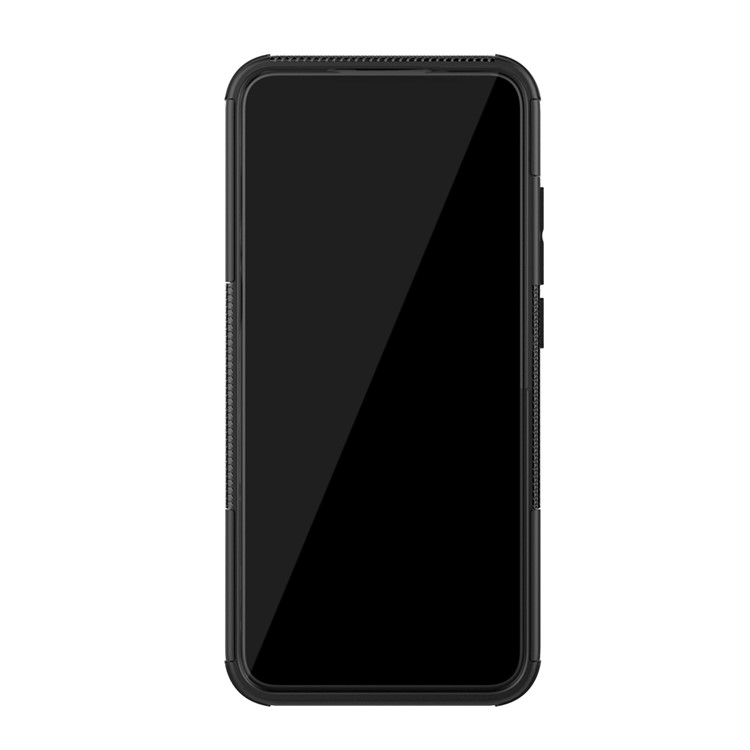 Cool Tyre Pattern PC + TPU Hybrid Phone Case with Kickstand for Xiaomi Mi CC9e/Mi A3 - All Black-4