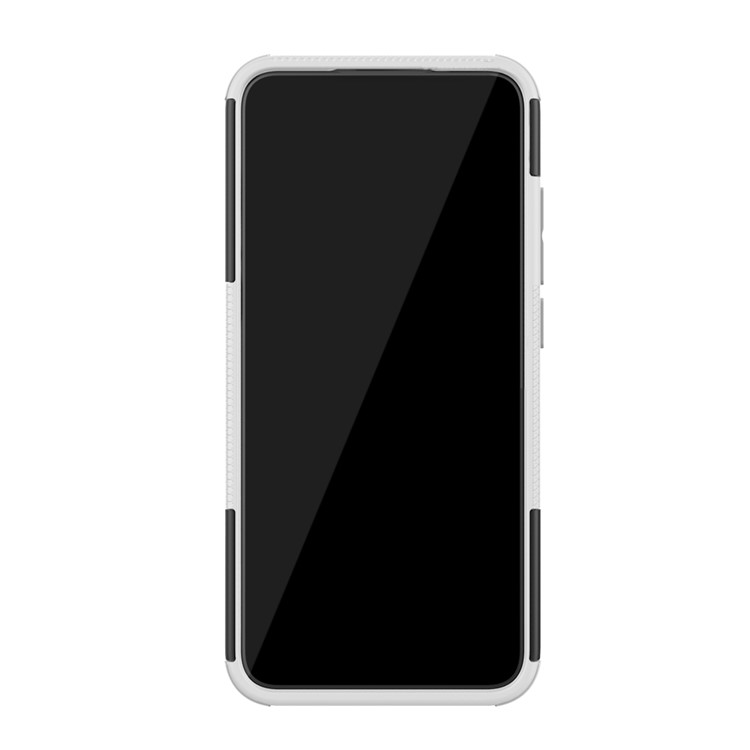Coole Reifenmuster Pc + Tpu Hybrid Phone Case Mit Ständer Für Xiaomi Mi Cc9e / Mi A3 - Schwarz / Weiß-4