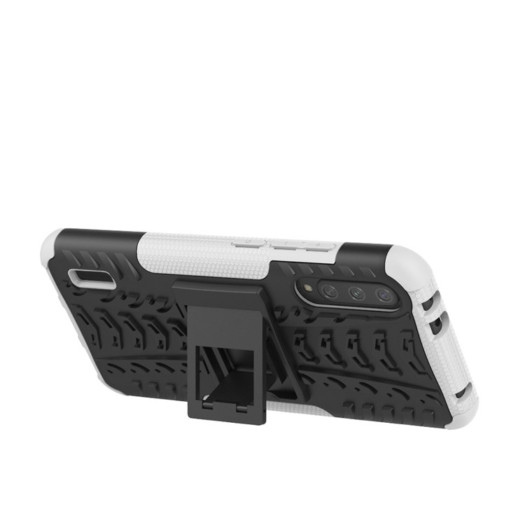 Coole Reifenmuster Pc + Tpu Hybrid Phone Case Mit Ständer Für Xiaomi Mi Cc9e / Mi A3 - Schwarz / Weiß-5