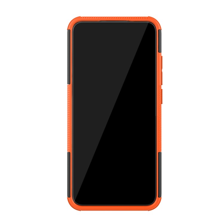 Cool Tyre Pattern PC + TPU Hybrid Phone Case with Kickstand for Xiaomi Mi CC9e/Mi A3 - Black / Orange-4