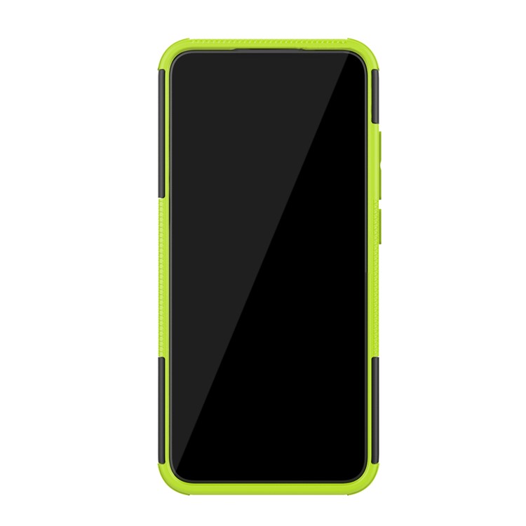 Cool Tyre Pattern PC + TPU Hybrid Phone Case with Kickstand for Xiaomi Mi CC9e/Mi A3 - Black / Green-4