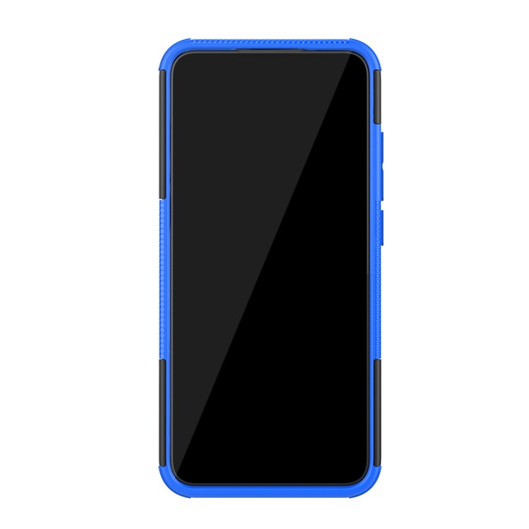 Cool Tyre Pattern PC + TPU Hybrid Phone Case with Kickstand for Xiaomi Mi CC9e/Mi A3 - Black / Blue-4