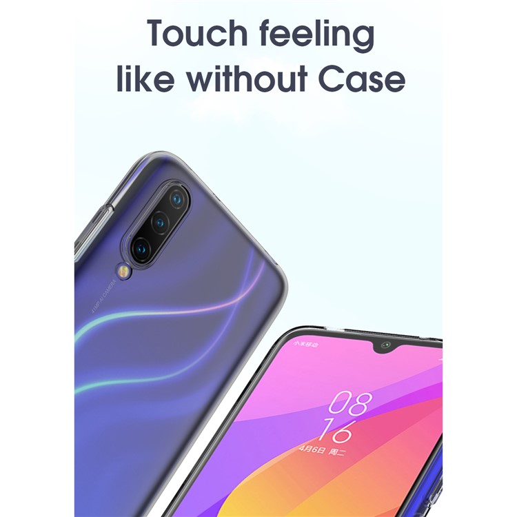 X-LEVEL Anti-slip Soft TPU Mobile Case for Xiaomi Mi CC9 / Mi CC9 Meitu Edition - Transparent-2