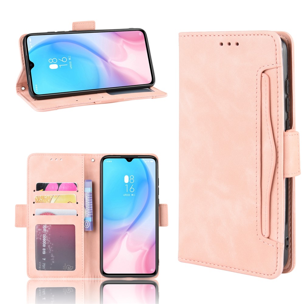 Multiple Card Slots Wallet Leather Stand Phone Casing for Xiaomi Mi 9 SE - Pink-1