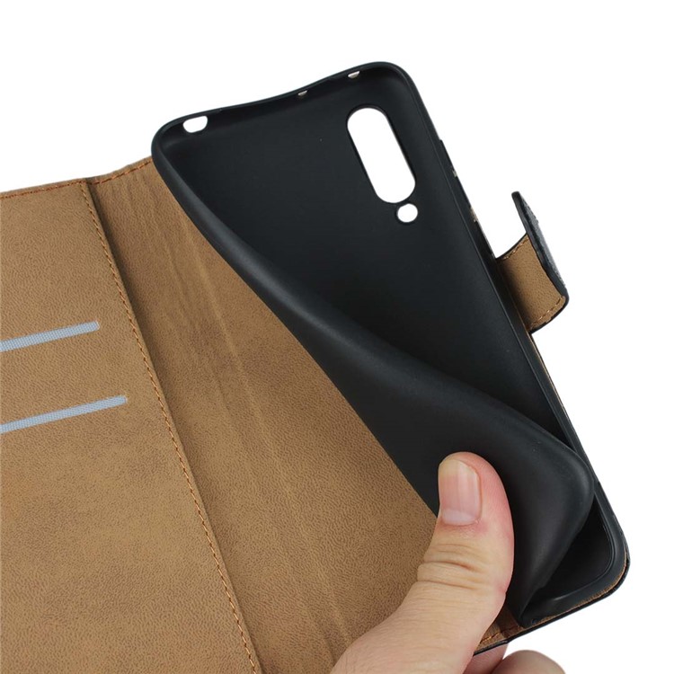 Genuine Leather Wallet Stand Phone Cover for Xiaomi Mi CC9e / Mi A3-13