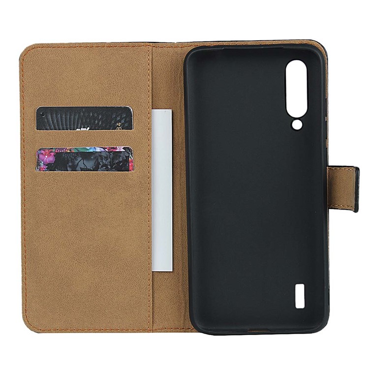 Genuine Leather Wallet Stand Phone Cover for Xiaomi Mi CC9e / Mi A3-5