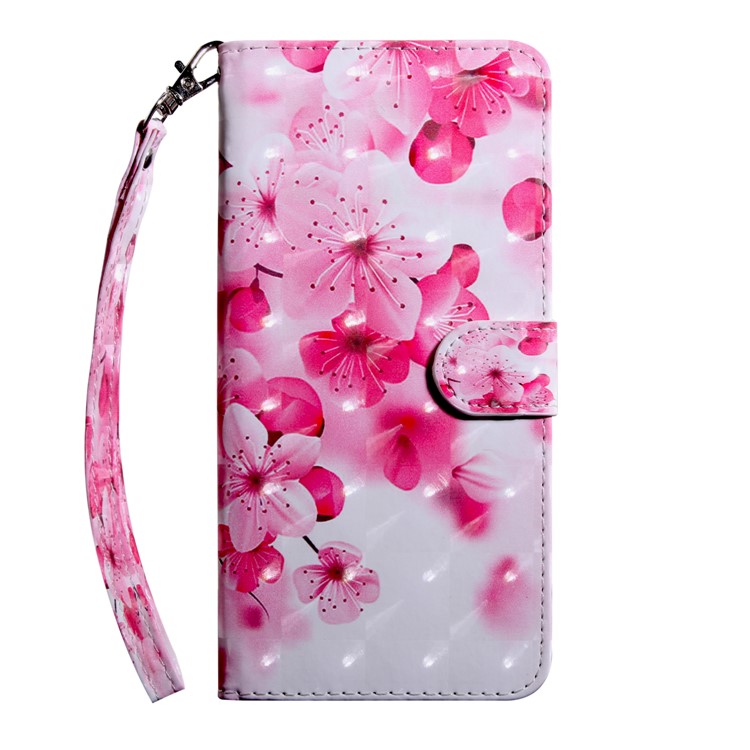 Light Spot Decor Pattern Printing Cover Leather Wallet Phone Shell for Xiaomi Redmi Note 8 Pro - Flower-2