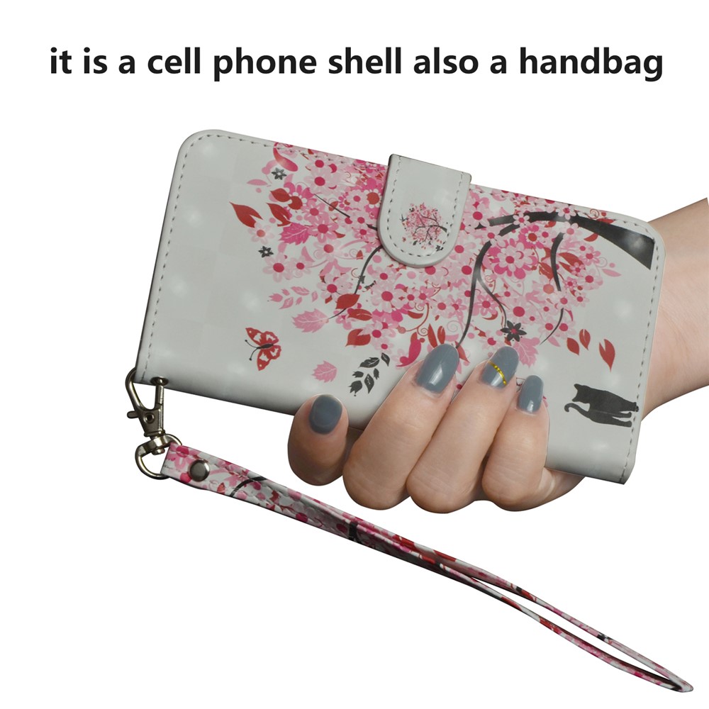Light Spot Decor Pattern Printing Leather Cover with Stand Wallet Casing for Xiaomi Redmi Note 8 Pro - Flowered Tree-7