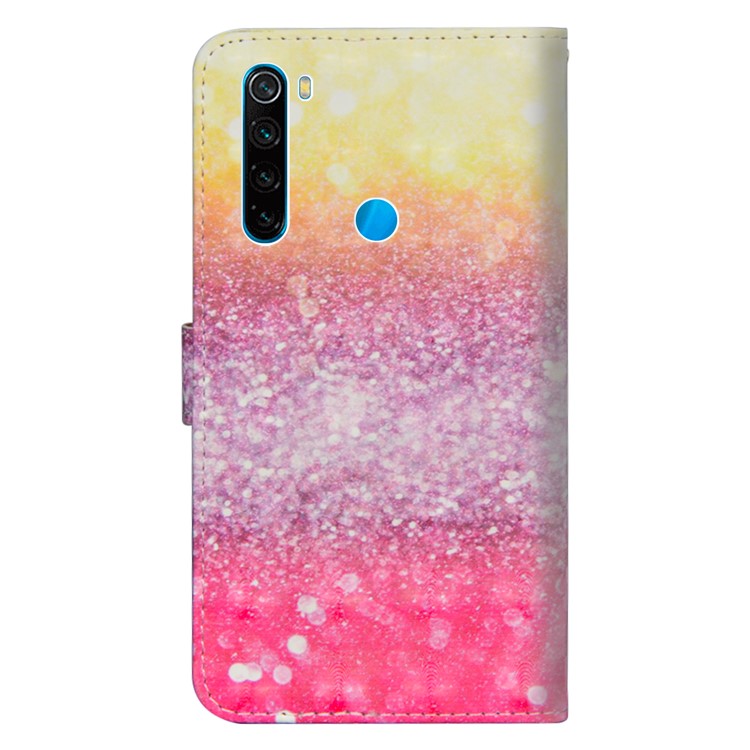 Light Spot Decor Patterned Leather Wallet Phone Cover for Xiaomi Redmi Note 8 - Colorized Pattern-3
