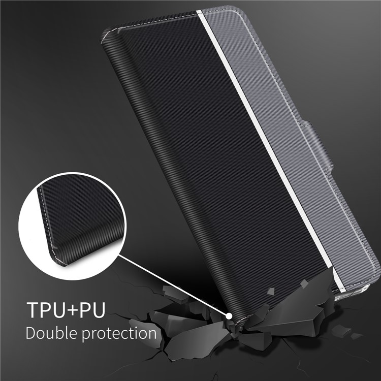 BaiYu Series Fashion Leather Stand Phone Casing with Card Slots for Xiaomi Mi CC9e/Mi A3 - Black-10