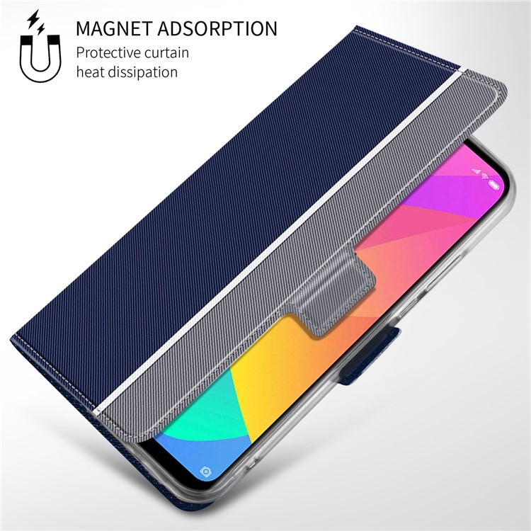 BaiYu Series Fashion Leather Stand Phone Casing with Card Slots for Xiaomi Mi CC9e/Mi A3 - Blue-3
