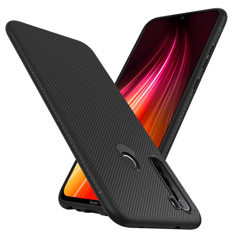 Jazz Series Twill Texture TPU Back Cover Phone Case for Xiaomi Redmi Note 8 - Black-2
