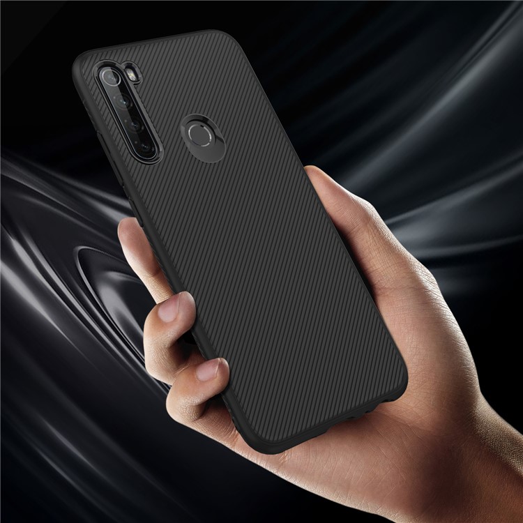 Jazz Series Twill Texture TPU Back Cover Phone Case for Xiaomi Redmi Note 8 - Black-5
