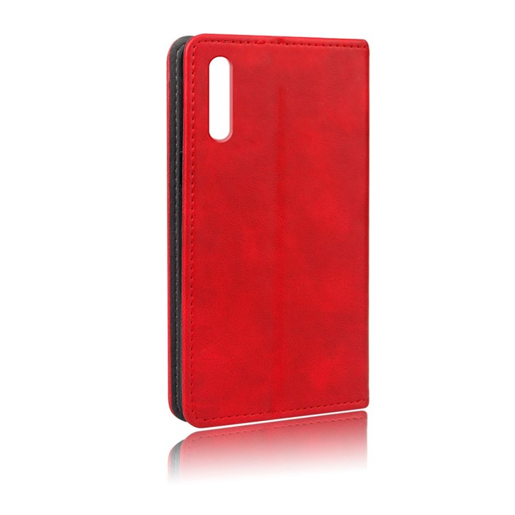 Crazy Horse Leather Stand Mobile Phone Case with Suction Cup for Xiaomi Mi CC9e / Mi A3 - Red-2
