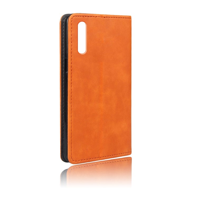 Crazy Horse Leather Stand Mobile Phone Case with Suction Cup for Xiaomi Mi CC9e / Mi A3 - Brown-2
