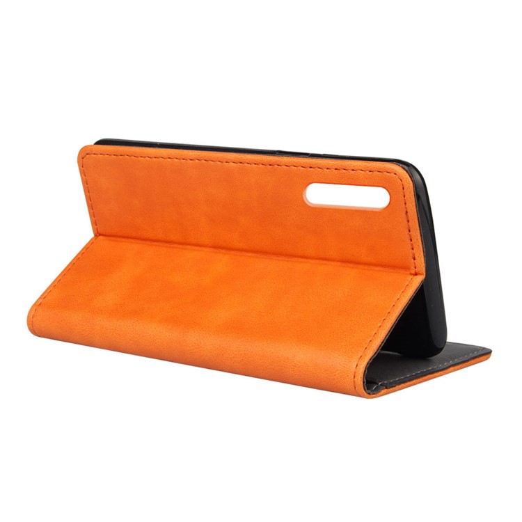 Crazy Horse Leather Stand Mobile Phone Case with Suction Cup for Xiaomi Mi CC9e / Mi A3 - Brown-4