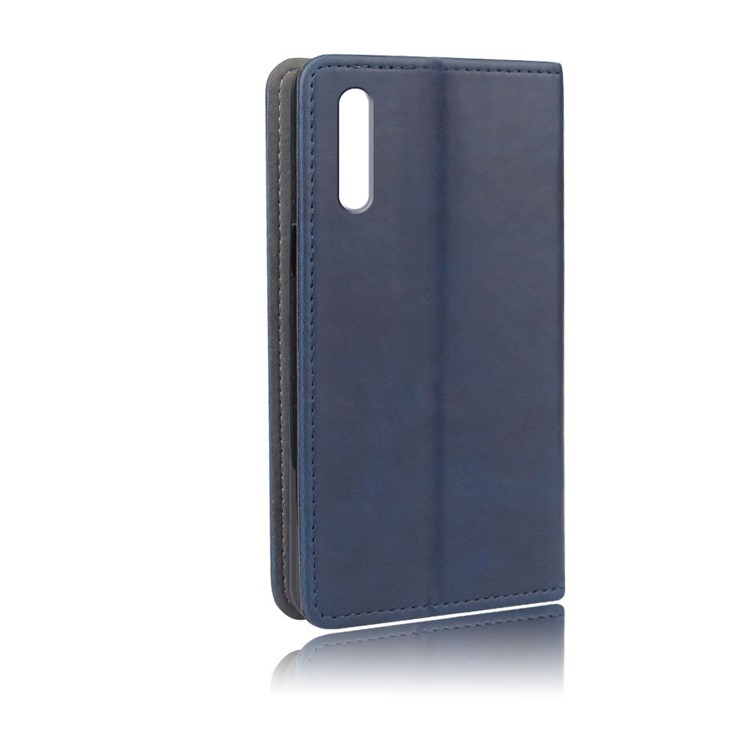 Crazy Horse Leather Stand Mobile Phone Case with Suction Cup for Xiaomi Mi CC9e / Mi A3 - Blue-2