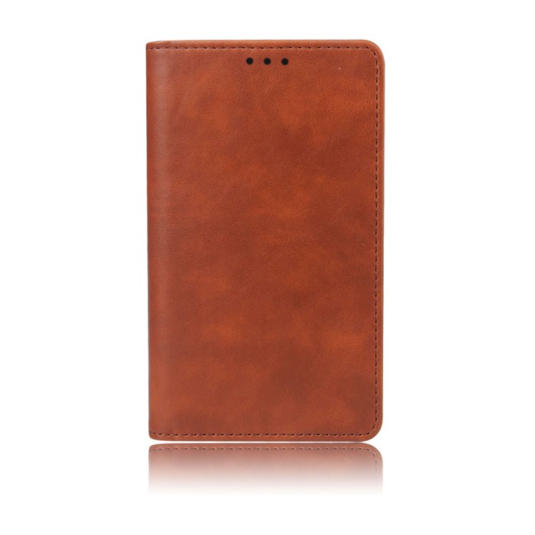 Crazy Horse Leather Stand Mobile Phone Case with Suction Cup for Xiaomi Mi CC9e / Mi A3 - Coffee-3