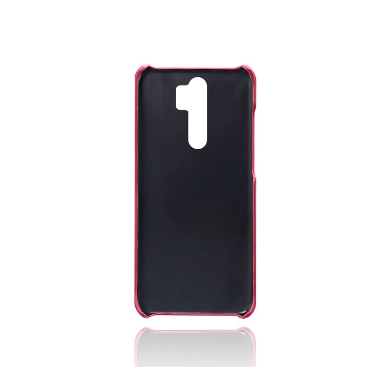 Double Card Slots PU Leather PC Shell Case for Xiaomi Redmi Note 8 Pro - Rose-2