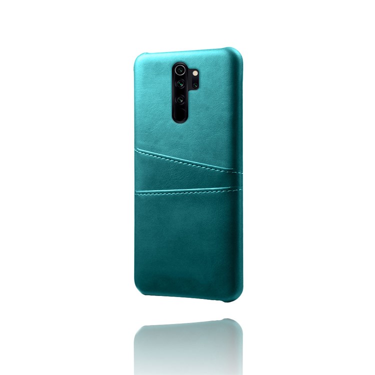 Double Card Slots PU Leather PC Shell Case for Xiaomi Redmi Note 8 Pro - Green-4
