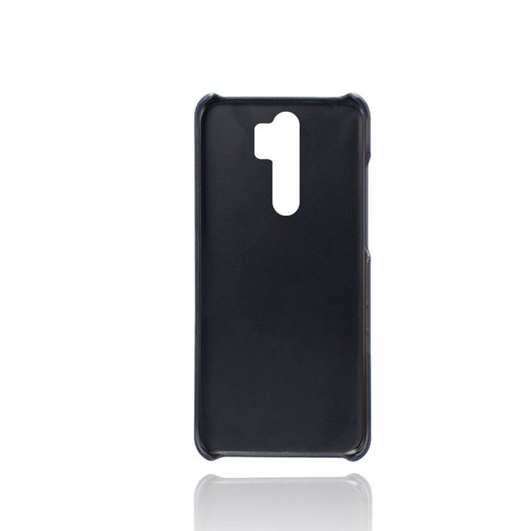 Double Card Slots PU Leather PC Shell Case for Xiaomi Redmi Note 8 Pro - Blue-2