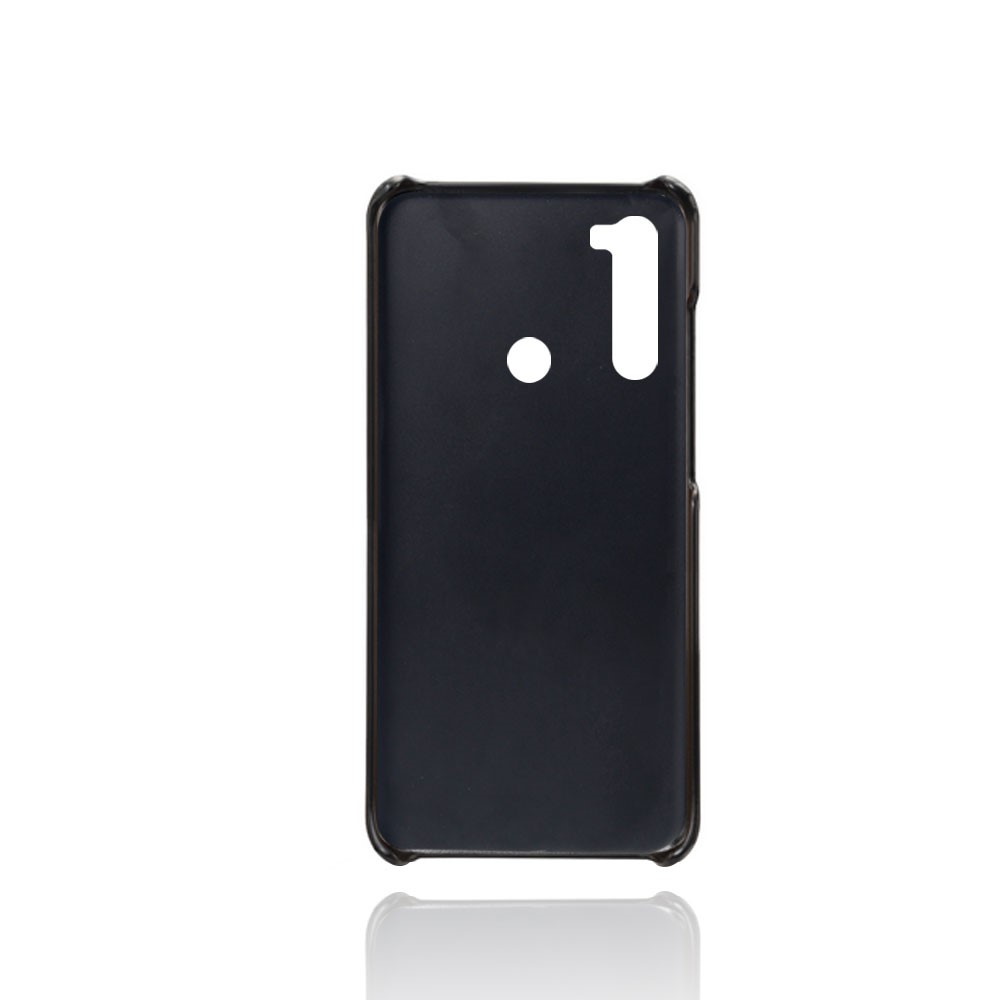 Dual Card Slots PU Leather Coated Hard PC Case for Xiaomi Redmi Note 8 - Black-2