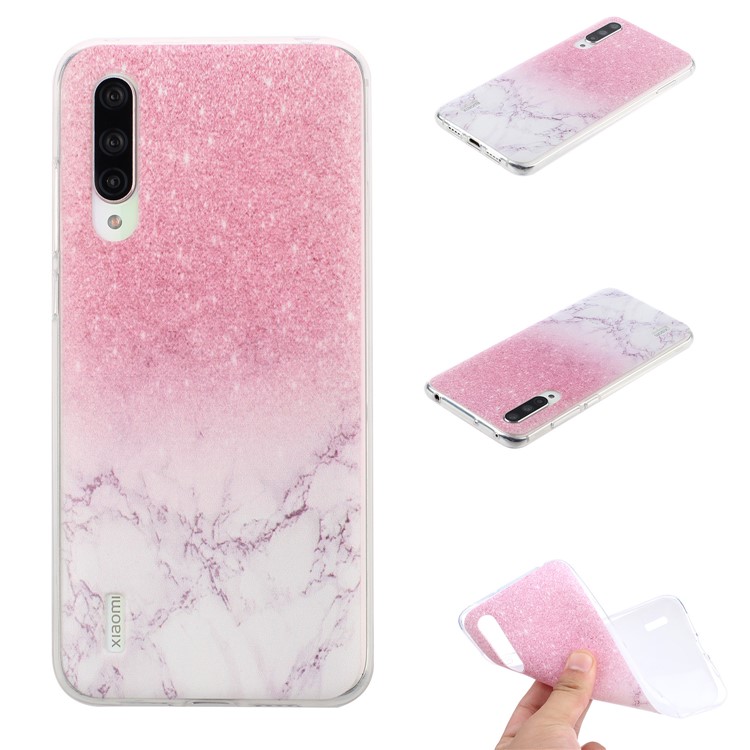 Clear Pattern Printing Soft TPU Back Casing for Xiaomi Mi CC9 / Mi CC9 Meitu Edition / Mi 9 Lite - Marble-1