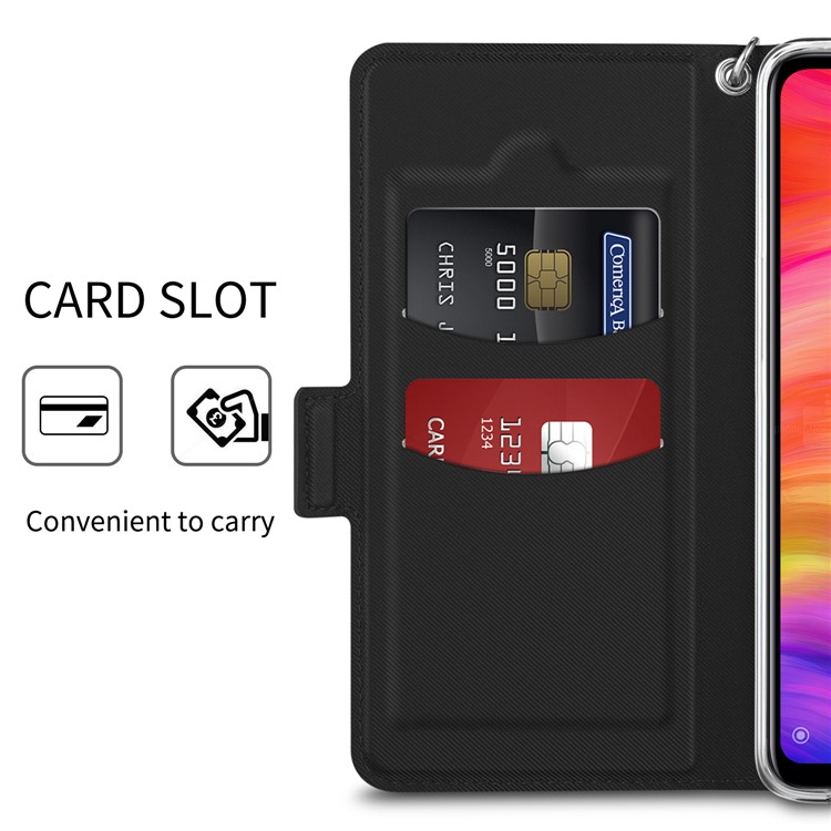 BaiYu Series Leather Shell for Xiaomi Redmi Note 7S / Note 7 / Note 7 Pro (India) - Black-5