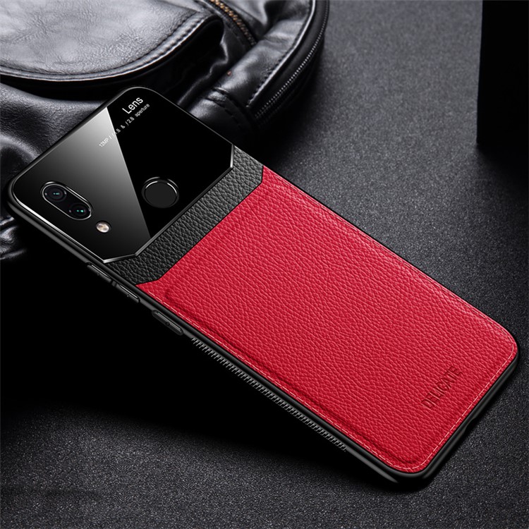 PU Leather Coated Hybrid Back Case for Xiaomi Redmi Note 7/Note 7 Pro (India)/Note 7S - Red-1