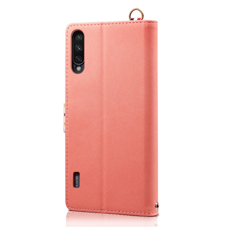 Retro Dots Skin Leather Cover with Strap for Xiaomi Mi CC9e / Mi A3 - Orange-2