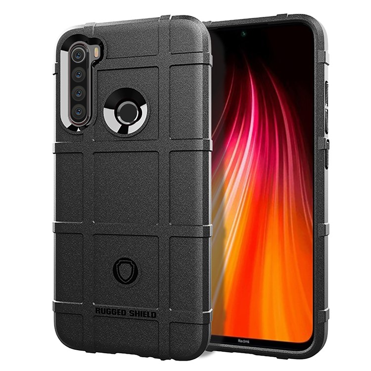 Anti-shock Square Texture TPU Case for Xiaomi Redmi Note 8 - Black