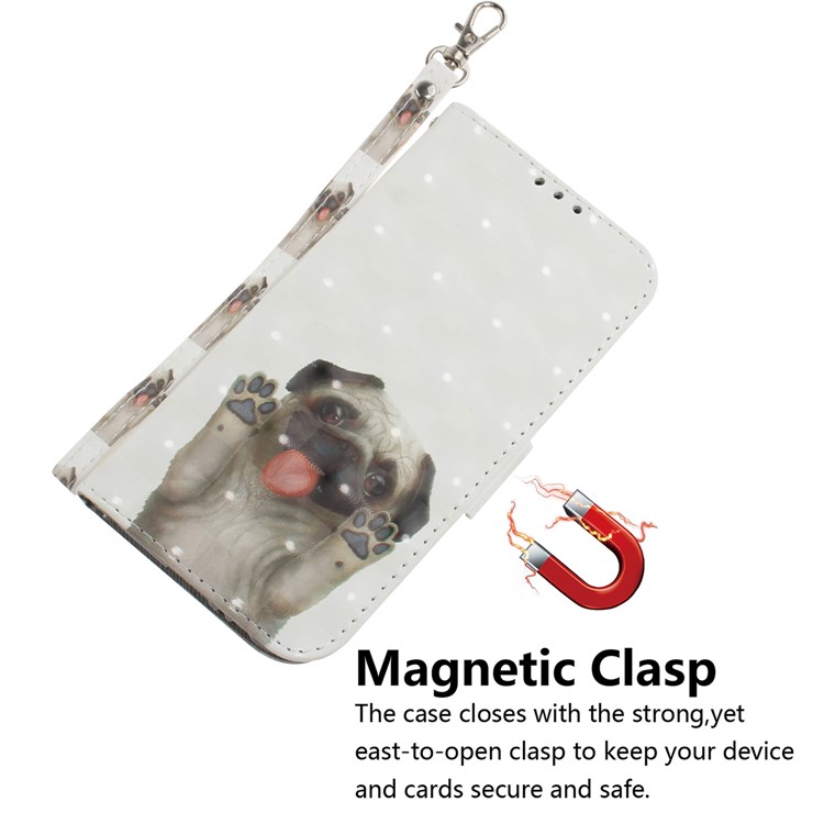 Pattern Printing Leather Wallet Protective Case with Strap for Xiaomi Redmi Note 8 Pro - Cute Dog-4