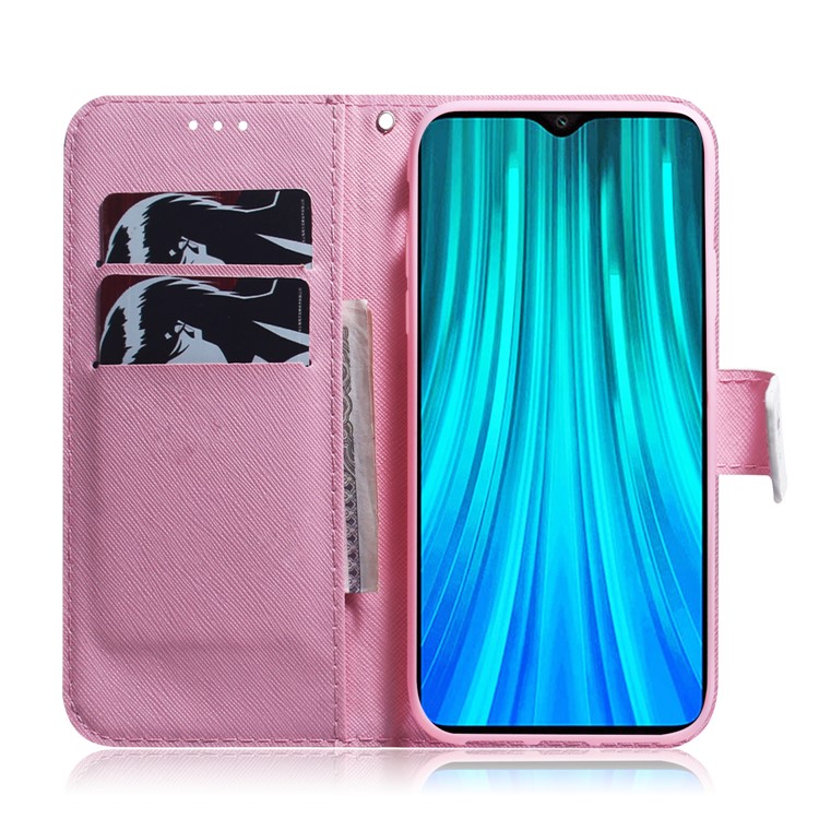 Pattern Printing Leather Wallet Stand Case for Xiaomi Redmi Note 8 Pro - Beautiful Flowers-8