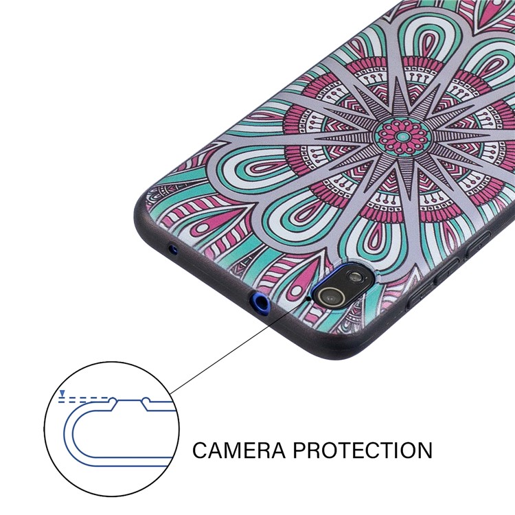 Pattern Printing Embossed TPU Shell Case for Xiaomi Redmi 7A - Symmetric Pattern-5
