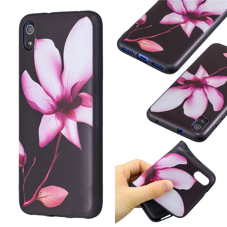 Musterdruck Geprägte TPU-Hülle Für Xiaomi Redmi 7A - Blumenmuster-1