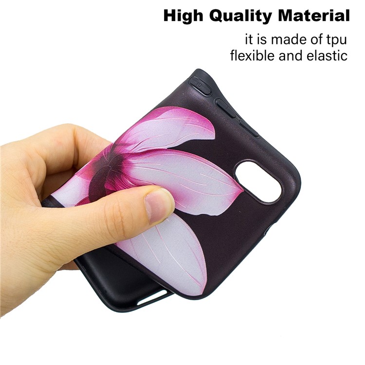 Musterdruck Geprägte TPU-Hülle Für Xiaomi Redmi 7A - Blumenmuster-6