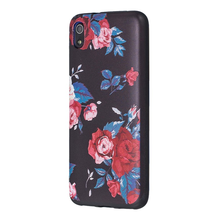 Pattern Printing Embossed TPU Shell Case for Xiaomi Redmi 7A - Vivid Flowers-2