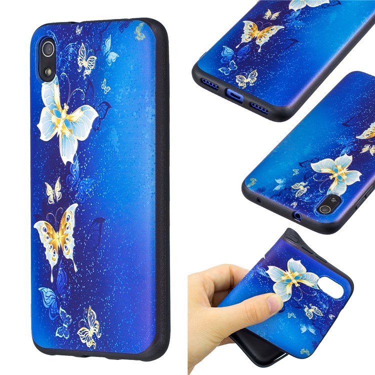Шаблон Печати Тиснением ТПУ Чехол Для Xiaomi Redmi 7A - Бабочка-1