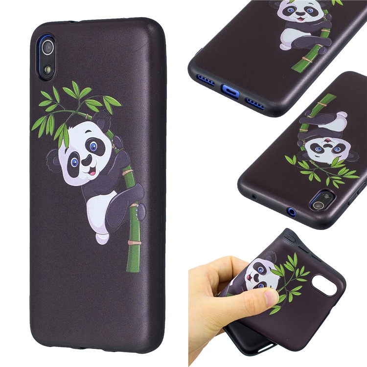 Pattern Printing Embossed TPU Shell Case for Xiaomi Redmi 7A - Panda Pattern-1