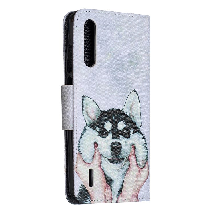 Musterdruckenlederstandplatzmappentelefonkasten Für Xiaomi MI Cc9 / MI CC9 Meitu Ausgabe / MI A3 Lite - Hund-3