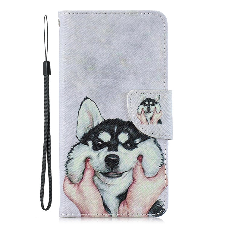 Musterdruckenlederstandplatzmappentelefonkasten Für Xiaomi MI Cc9 / MI CC9 Meitu Ausgabe / MI A3 Lite - Hund-4